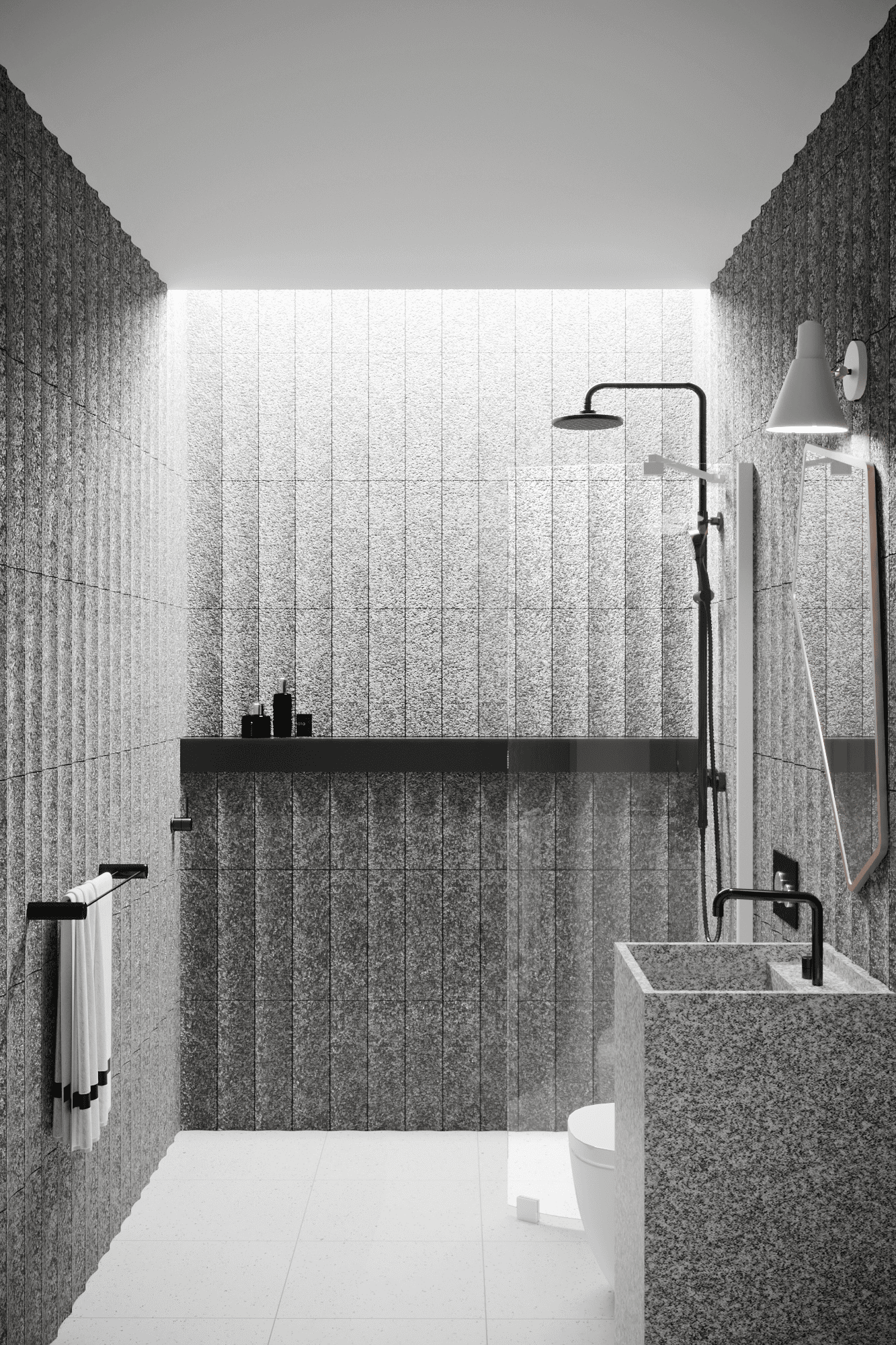 Curved fixed shower screen Hietakari Infinia 221