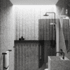 Curved hinged shower door Hietakari Infinia 222, white frame, grey tinted glass Curved hinged shower door Hietakari Infinia 222, white frame, grey tinted glass
