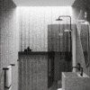 Curved folding shower screen Hietakari Infinia 223, white frame, grey tinted glass Curved folding shower screen Hietakari Infinia 223, white frame, grey tinted glass