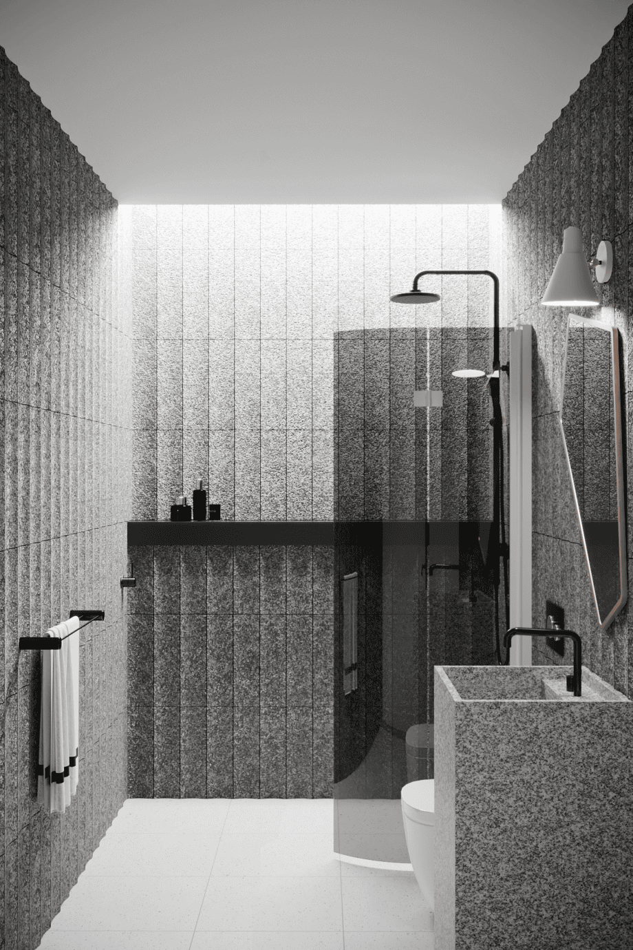 Curved folding shower screen Hietakari Infinia 223, white frame, grey tinted glass Curved folding shower screen Hietakari Infinia 223, white frame, grey tinted glass