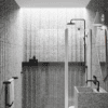Curved hinged shower screen with fixed part Hietakari Infinia 224, aluminium frame, clear glass Curved hinged shower screen with fixed part Hietakari Infinia 224 – 4