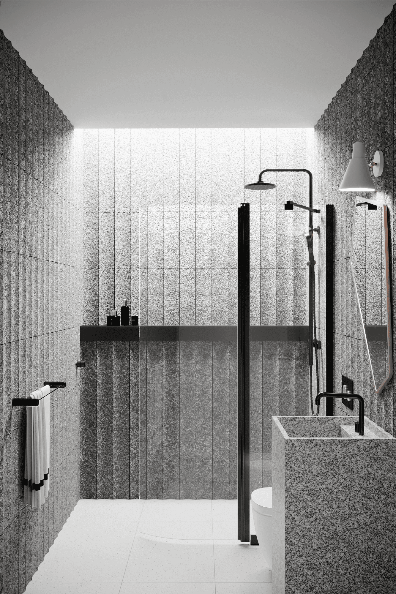 Curved hinged shower screen with fixed part Hietakari Infinia 224, black frame, clear glass Curved hinged shower screen with fixed part Hietakari Infinia 224, black frame, clear glass