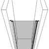 Hinged shower door with wall magnet Hietakari Infinia 233 – 3D drawing Hinged shower door with wall magnet Hietakari Infinia 233 – 3