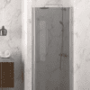 Hinged shower door with wall magnet Hietakari Infinia 233, aluminium frame, grey tinted glass Hinged shower door with wall magnet Hietakari Infinia 233, aluminium frame, grey tinted glass
