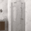 Hinged shower door with wall magnet Hietakari Infinia 233, aluminium frame, clear glass Hinged shower door with wall magnet Hietakari Infinia 233 – 4
