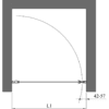 Hinged shower door with wall magnet Hietakari Infinia 233 – dimension drawing Hinged shower door with wall magnet Hietakari Infinia 233 – 2