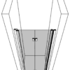 Folding shower door with wall magnet Hietakari Infinia 234 – 3D drawing Folding shower door with wall magnet Hietakari Infinia 234 – 3