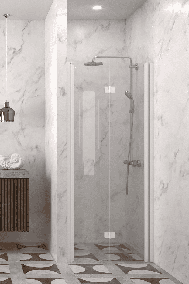 Folding shower door with wall magnet Hietakari Infinia 234