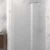 Hinged shower door with fixed part and wall magnet Hietakari Infinia 235, white frame, satin frosted glass Hinged shower door with fixed part and wall magnet Hietakari Infinia 235, white frame, satin frosted glass