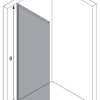 Partially framed fixed shower screen Hietakari Vetro 502 – dimension drawing