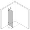 Fixed shower screen Hietakari Vetro 511 – 3D drawing