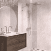 Fixed shower screen Hietakari Vetro 511, brushed fittings, super bright glass