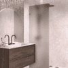 Fixed shower screen Hietakari Vetro 511, Mocha fittings, brown satin glass