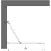 Fixed shower screen Hietakari Vetro 511 – dimension drawing