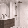 Fixed shower screen Hietakari Vetro 511, Sand fittings, clear glass