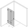 Folding shower screen Hietakari Vetro 513 – 3D drawing
