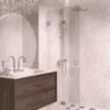 Folding shower screen Hietakari Vetro 513, brushed fittings, clear glass