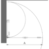 Folding shower screen Hietakari Vetro 513 – dimension drawing