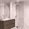 Hinged shower screen with fixed part Hietakari Vetro 514, chrome fittings, clear glass Hinged shower screen with fixed part Hietakari Vetro 514, chrome fittings, clear glass