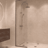 Framed fixed shower screen Hietakari Vetro 516, Cocoa fittings, super bright glass Framed fixed shower screen Hietakari Vetro 516, Cocoa fittings, super bright glass