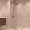 Framed fixed shower screen Hietakari Vetro 516, Sand fittings, clear glass Framed fixed shower screen Hietakari Vetro 516, Sand fittings, clear glass