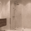 Framed shower screen with fixed part Hietakari Vetro 517, chrome fittings, clear glass