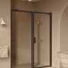 Alcove shower screen Hietakari Bläk 740 New York, Cocoa frame, grey tinted glass Alcove shower screen Hietakari Bläk 740 New York, Cocoa frame, grey tinted glass