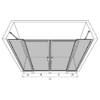 Alcove shower screen Hietakari Bläk 744 New York – 3D drawing Alcove shower screen Hietakari Bläk 744 New York – 3D drawing