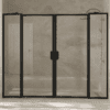 Alcove shower screen Hietakari Bläk 744 New York, black frame, bronze tinted glass Alcove shower screen Hietakari Bläk 744 New York, black frame, bronze tinted glass
