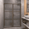 Alcove shower screen Hietakari Bläk 745 Tokyo, Mocha frame, clear glass Alcove shower screen Hietakari Bläk 745 Tokyo, fixed wall + hinged door – 6