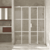 Alcove shower screen Hietakari Bläk 750 Paris, white frame, grey tinted glass Alcove shower screen Hietakari Bläk 750 Paris, white frame, grey tinted glass