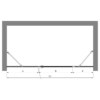 Alcove shower screen Hietakari Bläk 751 Paris – dimension drawing Alcove shower screen Hietakari Bläk 751 Paris – dimension drawing
