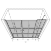 Alcove shower screen Hietakari Bläk 753 Paris – 3D drawing Alcove shower screen Hietakari Bläk 753 Paris, hinged door + hinged door with fixed part – 3
