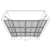 Alcove shower screen Hietakari Bläk 754 Paris – 3D drawing Alcove shower screen Hietakari Bläk 754 Paris, hinged door with fixed part + hinged door with fixed part – 3