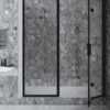Alcove shower screen Hietakari Bläk 823 New York, Sand frame, grey tinted glass Alcove shower screen Hietakari Bläk 823 New York, Sand frame, grey tinted glass