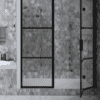 Alcove shower screen Hietakari Bläk 824 Tokyo, Mocha frame, clear glass Alcove shower screen Hietakari Bläk 824 Tokyo, fixed wall + folding door – 6