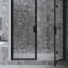 Alcove shower screen Hietakari Bläk 829 New York, Cocoa frame, bronze tinted glass Alcove shower screen Hietakari Bläk 829 New York, Cocoa frame, bronze tinted glass