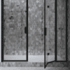 Alcove shower screen Hietakari Bläk 833 New York, Mocha frame, grey tinted glass Alcove shower screen Hietakari Bläk 833 New York, Mocha frame, grey tinted glass