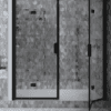 Alcove shower screen Hietakari Bläk 836 New York, Mocha frame, clear glass Alcove shower screen Hietakari Bläk 836 New York, Mocha frame, clear glass