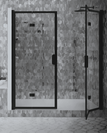 Alcove shower screen Hietakari Bläk 836 New York, folding door + folding door