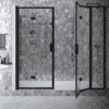 Alcove shower screen Hietakari Bläk 838 New York, Mocha frame, clear glass Alcove shower screen Hietakari Bläk 838 New York, hinged door + hinged door with fixed part – 6