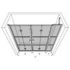 Alcove shower screen Hietakari Bläk 839 Tokyo – 3D drawing Alcove shower screen Hietakari Bläk 839 Tokyo, hinged door + hinged door with fixed part – 3