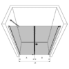 Alcove shower screen Hietakari Forma 317, fixed wall + hinged door – view 3 Alcove shower screen Hietakari Forma 317, fixed wall + hinged door – 3