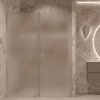 Alcove shower screen Hietakari Forma 317, aluminium frame, super bright satin glass Alcove shower screen Hietakari Forma 317, aluminium frame, super bright satin glass