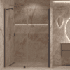Alcove shower screen Hietakari Forma 317, Cocoa frame, bronze tinted glass Alcove shower screen Hietakari Forma 317, Cocoa frame, bronze tinted glass