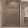 Alcove shower screen Hietakari Forma 317, Cocoa frame, brown satin glass Alcove shower screen Hietakari Forma 317, Cocoa frame, brown satin glass