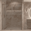 Alcove shower screen Hietakari Forma 317, Mocha frame, grey tinted glass Alcove shower screen Hietakari Forma 317, Mocha frame, grey tinted glass