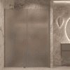 Alcove shower screen Hietakari Forma 317, Mocha frame, grey satin glass Alcove shower screen Hietakari Forma 317, Mocha frame, grey satin glass