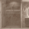 Alcove shower screen Hietakari Forma 317, Mocha frame, bronze tinted glass Alcove shower screen Hietakari Forma 317, Mocha frame, bronze tinted glass