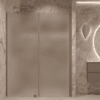 Alcove shower screen Hietakari Forma 317, Mocha frame, satin frosted glass Alcove shower screen Hietakari Forma 317, Mocha frame, satin frosted glass